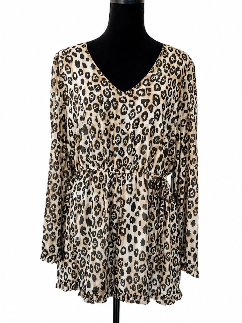 NWT JUNE & HUDSON Animal Print Romper LARGE